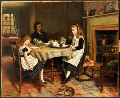Firesidea ei ole..., 1874 tekijältä George Goodwin Kilburne