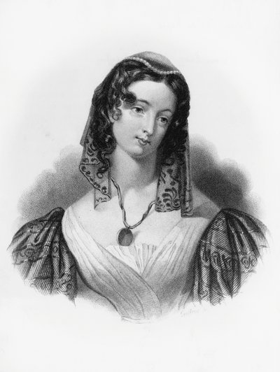 Inez, kuvitus George Gordon Byronin (1788-1824) kertovaan runoon Childe Harold