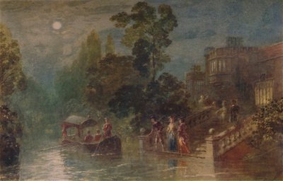 Moonlight: The Terrace, Haddon Hall, 1873, 1935 tekijältä George Haydock Dodgson