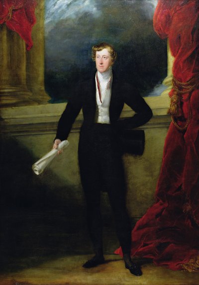 William Spencer Cavendishin, 6. Devonshiren herttua, muotokuva, n. 1822-86 (öljy kankaalle) tekijältä George Hayter