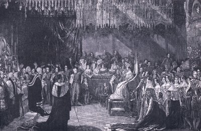 Kuningatar Victorian kruunajaiset 1838 tekijältä George Hayter