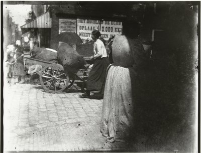 Aktiviteetteja Houtkopersdwarsstraatilla ja Jodenbreestraatilla Amsterdamissa tekijältä George Hendrik Breitner