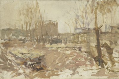 Rakennustyömaa osoitteessa De Clercqstraat tekijältä George Hendrik Breitner