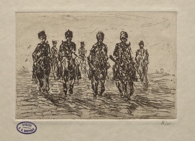 Ratsuväen kohtaus. tekijältä George Hendrik Breitner