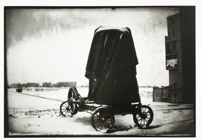 Sementtitehdas talvimaisemassa Overtoomissa Amsterdamissa tekijältä George Hendrik Breitner