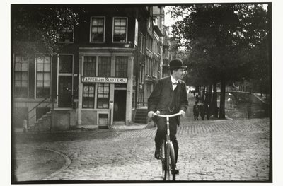 Ciclista a la Keizersgracht d