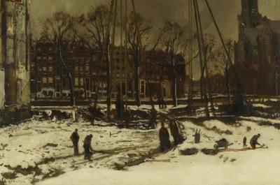Raadhuisstraat-kadun läpimurto talvella tekijältä George Hendrik Breitner