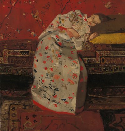 Hollanti: Meisje in witte kimono Tyttö valkoisessa kimonossa tekijältä George Hendrik Breitner