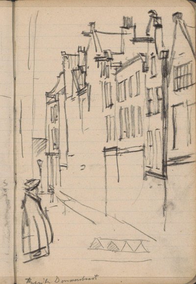 Näkymä Buiten Dommersstraat -kadulle Amsterdamissa tekijältä George Hendrik Breitner