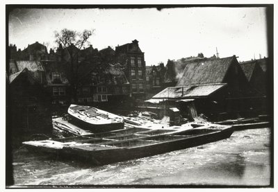 Näkymä telakalta Prinseneilandissa Amsterdamissa tekijältä George Hendrik Breitner