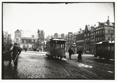 Näkymä Leidsepleinille Amsterdamissa tekijältä George Hendrik Breitner