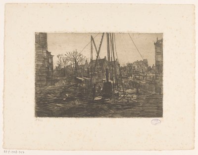 Paalutustyöt Raadhuisstraatilla Amsterdamissa tekijältä George Hendrik Breitner