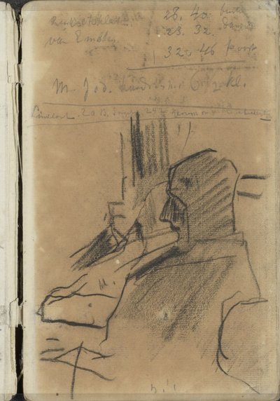 Kaksi istuvaa miestä tekijältä George Hendrik Breitner