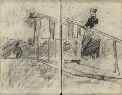 Nainen, mahdollisesti sillalla tekijältä George Hendrik Breitner