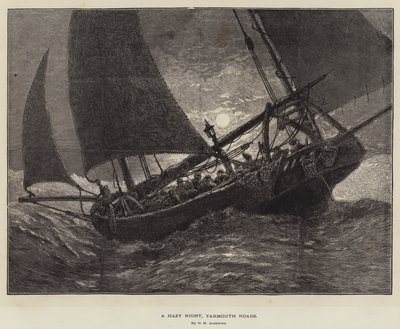 Sumuinen yö, Yarmouth Roads tekijältä George Henry Andrews