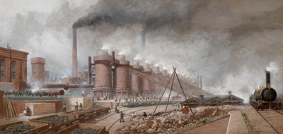 Barrow Haematite Steel Company - masuunit (vesiväri) tekijältä George Henry Andrews