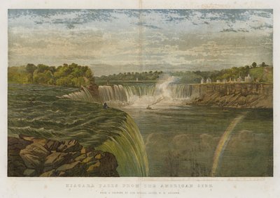 Niagaran putoukset Amerikan puolelta (chromolitho) tekijältä George Henry Andrews