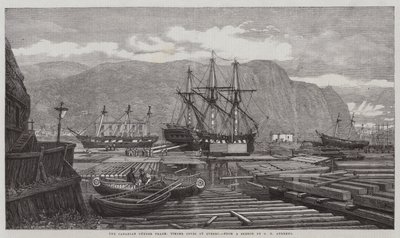 Kanadan puukauppa, Timber Coves Quebecissä tekijältä George Henry Andrews