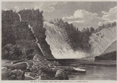 Montmorencyn putoukset, lähellä Quebecia tekijältä George Henry Andrews