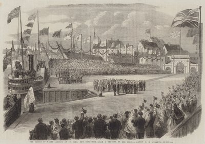 Walesin prinssi laskeutuu St Johniin, New Brunswickiin tekijältä George Henry Andrews