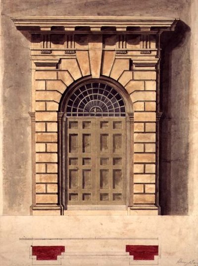 Suunnittelu Palladian Door Surroundille tekijältä George Henry Bailey