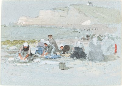 Washerwomen on the Beach Etretatissa tekijältä George Henry Boughton