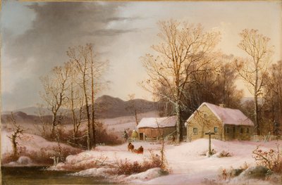 Maatila talvella 1860 (Öljy kankaalle) tekijältä George Henry Durrie