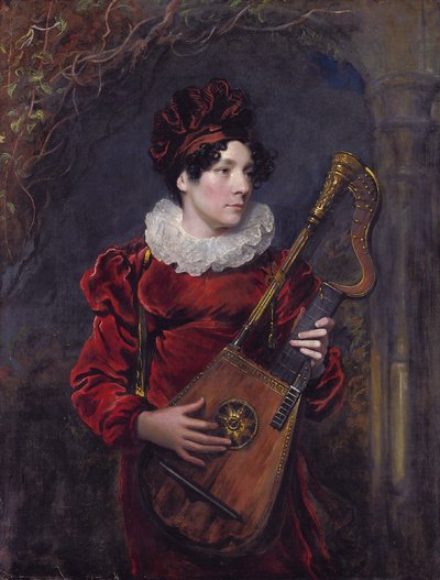 Kitty Stephensin, myöhemmän Essexin kreivittären (1794 - 1882) muotokuva. tekijältä George Henry Harlow