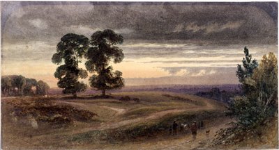 Yleiskuva Hampsteadista, Lontoosta, 1849 tekijältä George Henry Hine