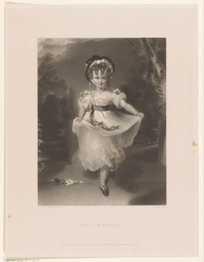 Muotokuva Louisa Georgina Augusta Anne Murray Miss Murray (nimi esineessä) tekijältä George Henry Phillips