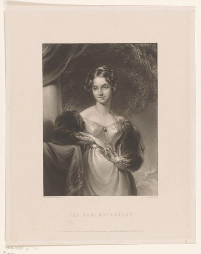 Muotokuva Maria Anne Ashley The Hon. Rouva Ashley (otsikko esineessä) tekijältä George Henry Phillips