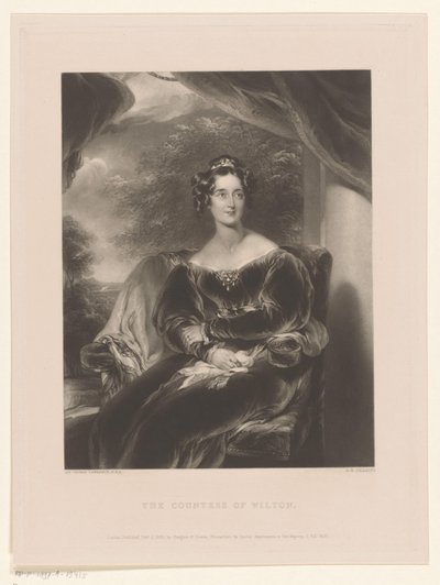 Muotokuva Mary Margaret Stanley Wiltonin kreivitär (otsikko esineessä) tekijältä George Henry Phillips