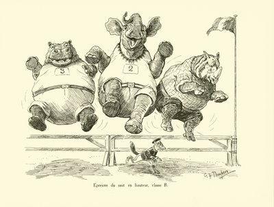 Korkeushyppy, luokka B (litografia) tekijältä George Henry Thompson