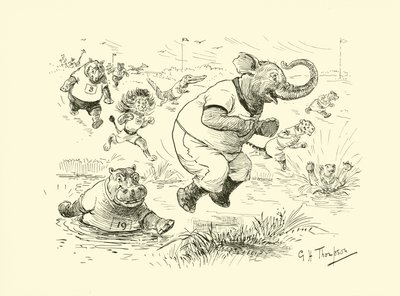 Eläimet olympialaisissa (litografia) tekijältä George Henry Thompson
