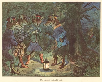 M Lapinot on kuullut kaiken (värilitografia) tekijältä George Henry Thompson