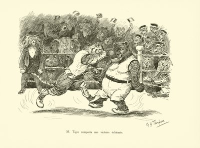 M Tigre voitti murskavoiton (litografia) tekijältä George Henry Thompson