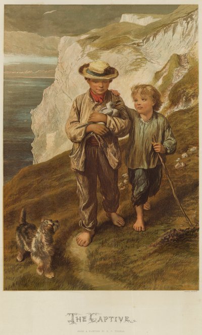 Vangittu (chromolitho) tekijältä George Housman Thomas