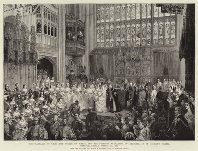 T R H:n häät Walesin prinssi ja Tanskan prinsessa Alexandra St George