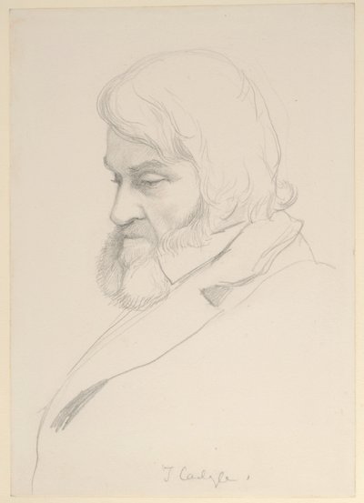 Thomas Carlylen muotokuva, n. 1875 tekijältä George Howard