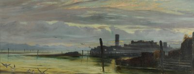 Twilight in the Lagoons lähellä Venetsiaa, 1875-85 tekijältä George Howard