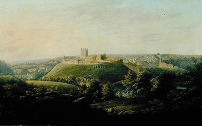 Laaja näkymä Richmondista, Yorkshirestä (öljy kankaalle) tekijältä George I Cuitt