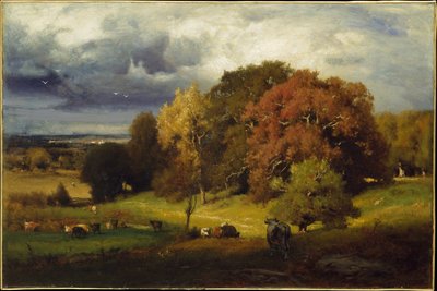 Syksyn tammipuut tekijältä George Inness