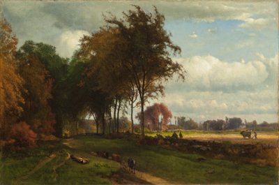 Maisema ja karjaa tekijältä George Inness