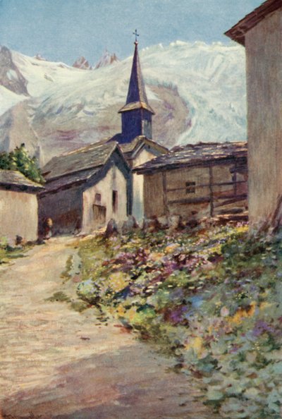 The Village of Tour (väri litho) tekijältä George Jackson Flemwell