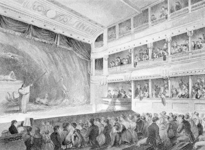 Pienen teatterin sisustus, Haymarket Lontoossa, 1815 tekijältä George Jones