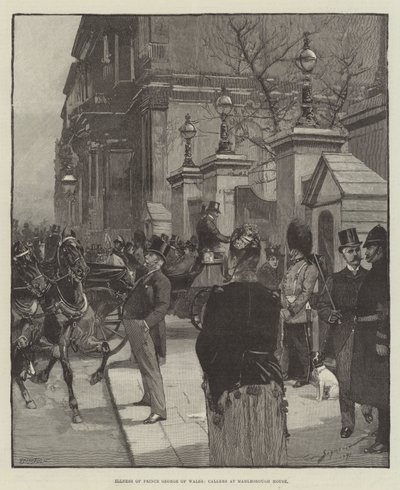 Walesin prinssi Georgen sairaus, soittajat Marlborough Housessa tekijältä George L. Seymour