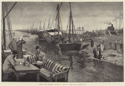 Joulutervehdysten lähettäminen kotiin, luonnos Wady Halfassa, marraskuussa 1884 tekijältä George L. Seymour