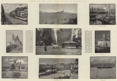 Näkymät Marseillen kaupunkiin ja satamaan tekijältä George L. Seymour