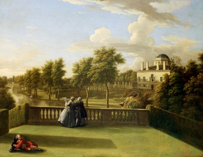 Näkymä Cascade Terracelta, Chiswick (öljy kankaalle) tekijältä George Lambert