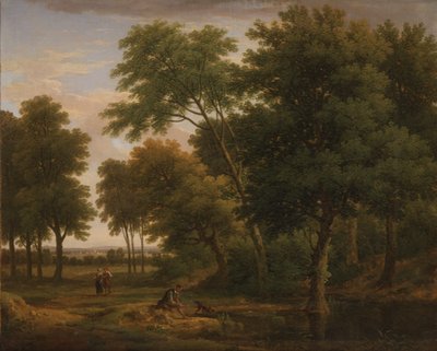Metsäinen maisema hahmojen kanssa, noin 1745 (öljy kankaalle) tekijältä George Lambert